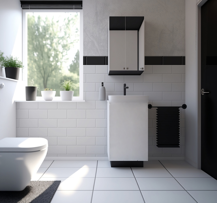 Fotomurale textures piastrelle bianche - TenStickers