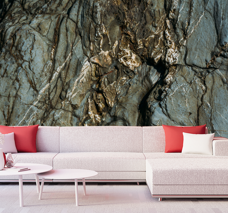 Fotomurali textures superficie di pietra crepata - TenStickers