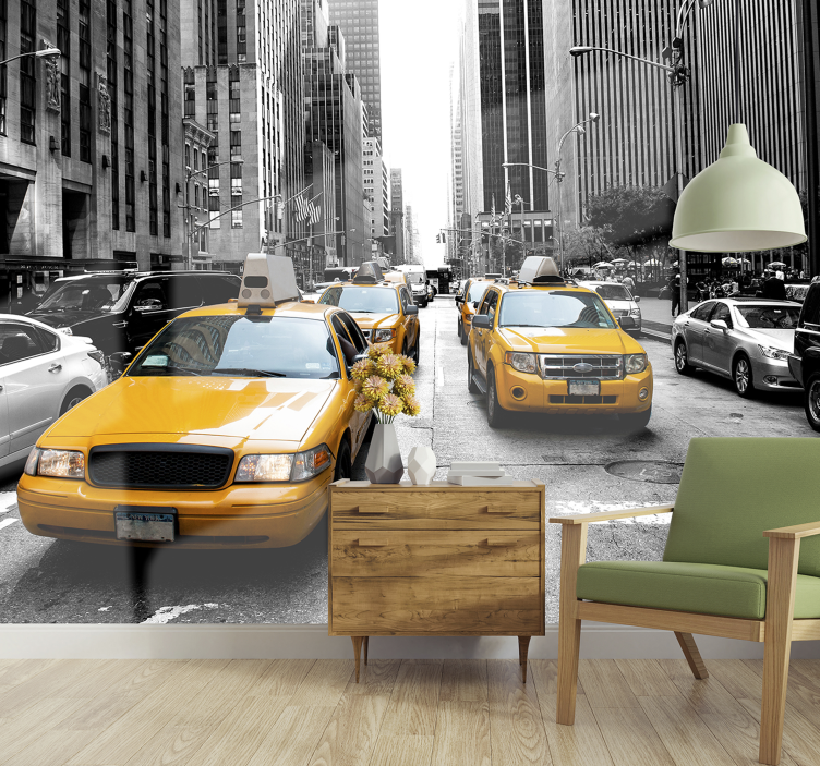 Fotomurale di new york taxi gialli - TenStickers