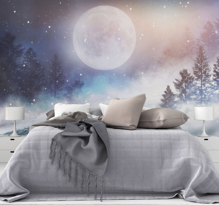 Fotomurale con foresta e notte stellata - TenStickers