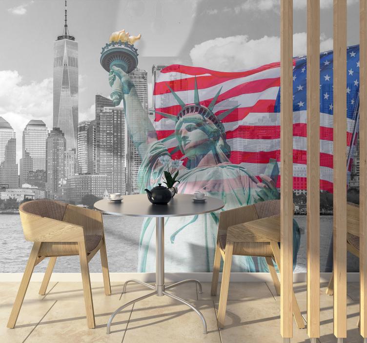 Fotomurale New York composizione della statua della libertà - TenStickers