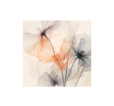 Fotomurali fiori diversi cuccioli di acquarella - TenStickers