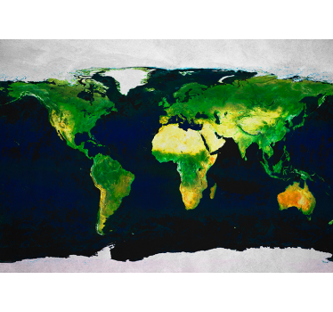 Fotomurale per salone mappamondo da satellite - TenStickers