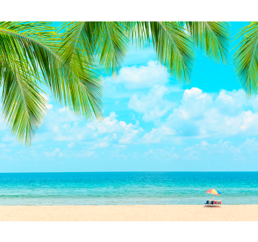 Fotomurale paesaggio mare con palme - TenStickers