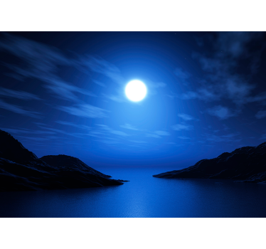fotomurale 3d paesaggio laguna blu - TenStickers