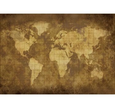 Fotomurale mappa del mondo stile vintage - TenStickers