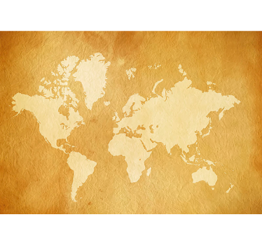 Carta da parati mappa del mondo effetto seppia - TenStickers