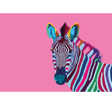 Fotomurale animali diversi Zebra pop art - TenStickers