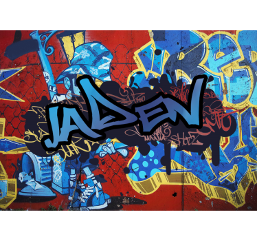 Fotomurale con graffiti e nome personalizzabile - TenStickers