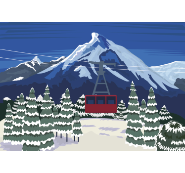 Fotomurale Svizzera paesaggio neve - TenStickers