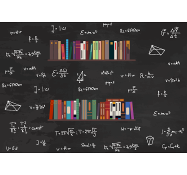 Fotomurali frasi collezione di libri matematici - TenStickers