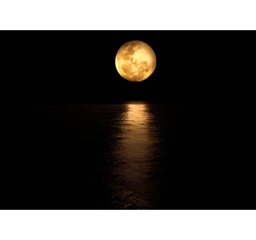 Fotomurale paesaggi Chiaro di luna d'oro - TenStickers
