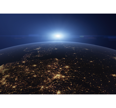 Fotomurale mappamondo vista notturna della terra - TenStickers