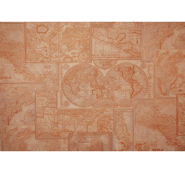 Fotomurale mappamondo mappe del mondo vintage - TenStickers