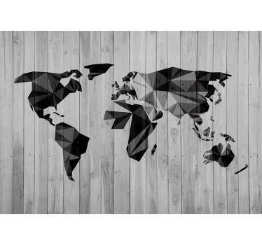 Fotomurale mappamondo mappa globale geometrica - TenStickers