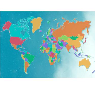 Fotomurale mappamondo mappa del mondo interattiva - TenStickers