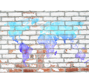 Fotomurale mappamondo mappa del mondo splash - TenStickers