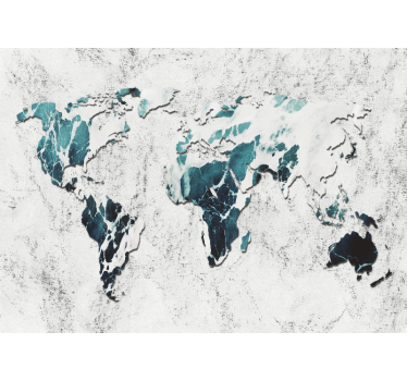 Fotomurale mappamondo mappa del mondo stilizzata - TenStickers