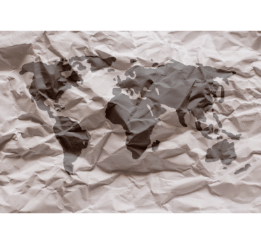 Fotomurale mappamondo schema geografico del mondo - TenStickers