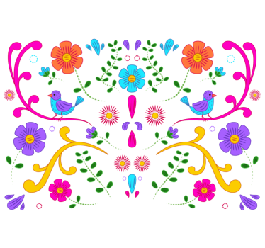 Fotomurali fiori diversi disegno floreale colorato - TenStickers