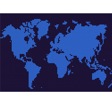 Fotomurale mappamondo mappa del mondo pixelata - TenStickers