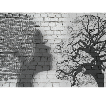 Fotomurale artistico profilo di donna silhouette - TenStickers