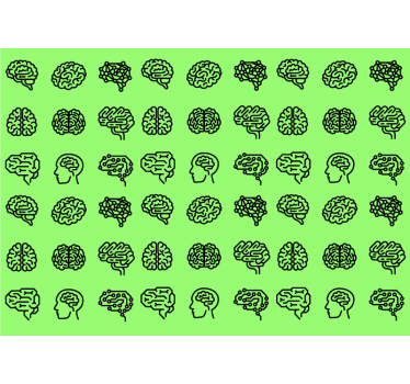 Fotomurale artistico progettazione del modello cerebrale - TenStickers
