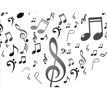 Fotomurale musicale motivo note musicali - TenStickers