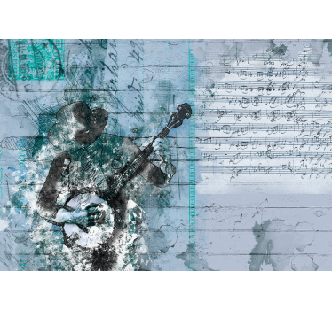 Fotomurale musicale musicista che suona il banjo - TenStickers