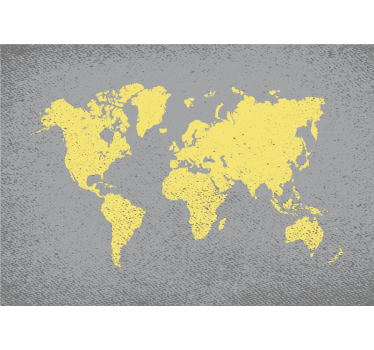 Fotomurale mappamondo mappa del mondo contorni - TenStickers