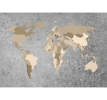 Fotomurale mappamondo mappa dei continenti - TenStickers
