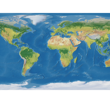 Fotomurale mappamondo mappa del mondo dettagliata - TenStickers