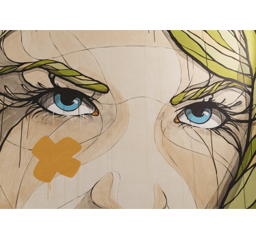 Fotomurale artistico occhi con espressioni - TenStickers