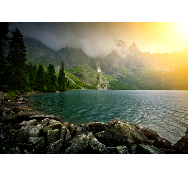 Fotomurale paesaggi vista lago montano - TenStickers
