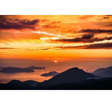 Fotomurale paesaggi tramonto sull'oceano - TenStickers