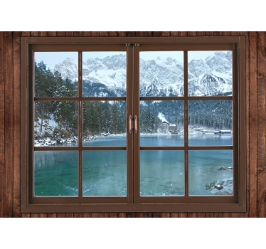 Fotomurale paesaggi vista del picco ghiacciato - TenStickers