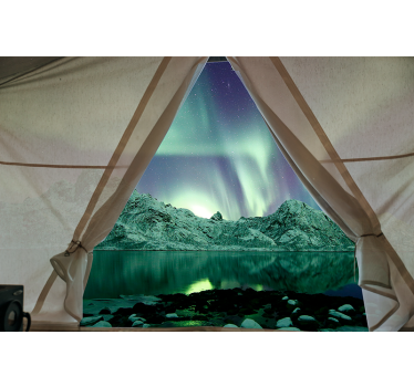 Fotomurale paesaggi vista aurora boreale - TenStickers