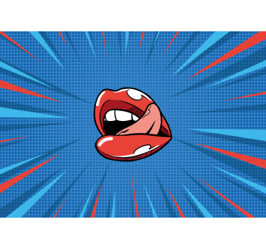 Fotomurale arte urbana bocca vivace pop - TenStickers