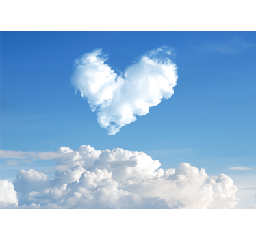 Fotomurale amore nuvole a forma di cuore - TenStickers