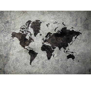 Fotomurale moderno Mappamondo a tema industriale - TenStickers