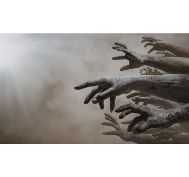 fotomurale con le mani di zombie - TenStickers