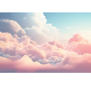 Fotomurali bambini paesaggio di nuvole rosa - TenStickers