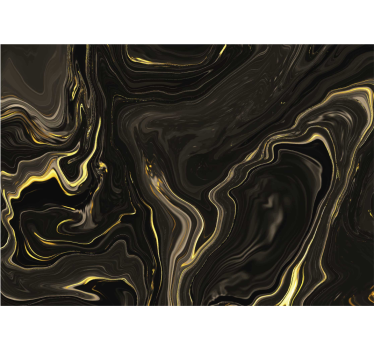 Fotomurale per bagno marmo nero e oro - TenStickers