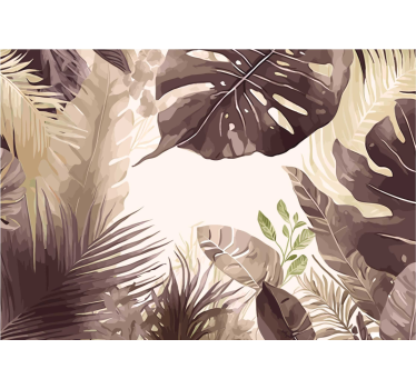 Fotomurale per bagno piante tropicali - TenStickers