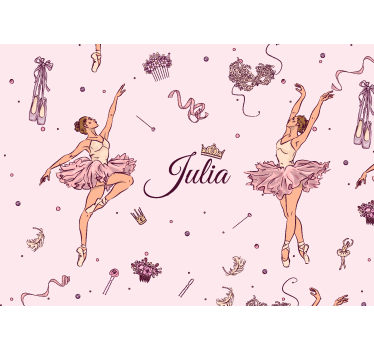 Carta da parati ragazzi balletto con nome - TenStickers