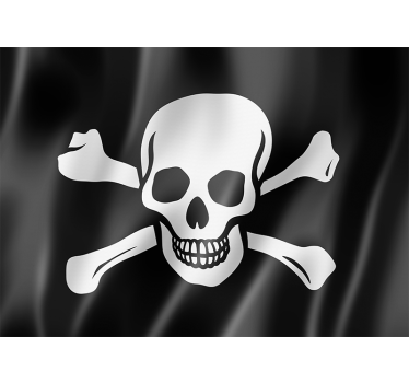 Fotomurale soggiorno bandiera pirata - TenStickers