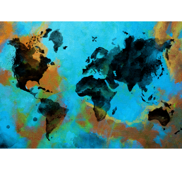Fotomurale mappamondo progettazione artistica - TenStickers
