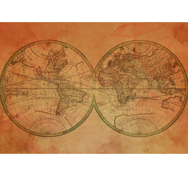 Fotomurale mappamondo atlante globale retro - TenStickers