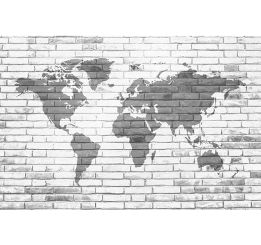 Fotomurale mappamondo contorno globale - TenStickers