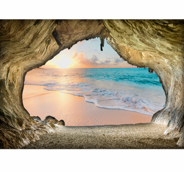 Carta da parati 3D grandi vista sull'oceano - TenStickers